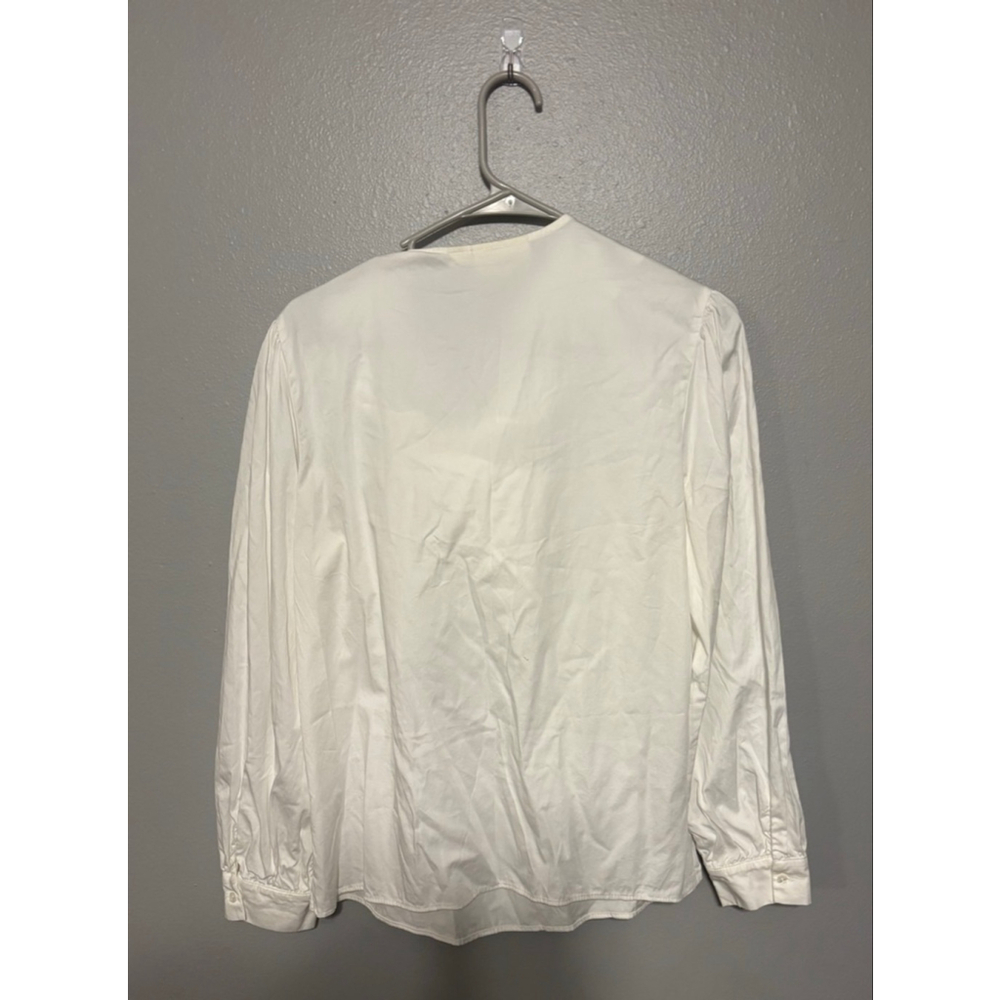 Anthropologie Maeve White Poplin Tie Bow - Picture 4 of 5